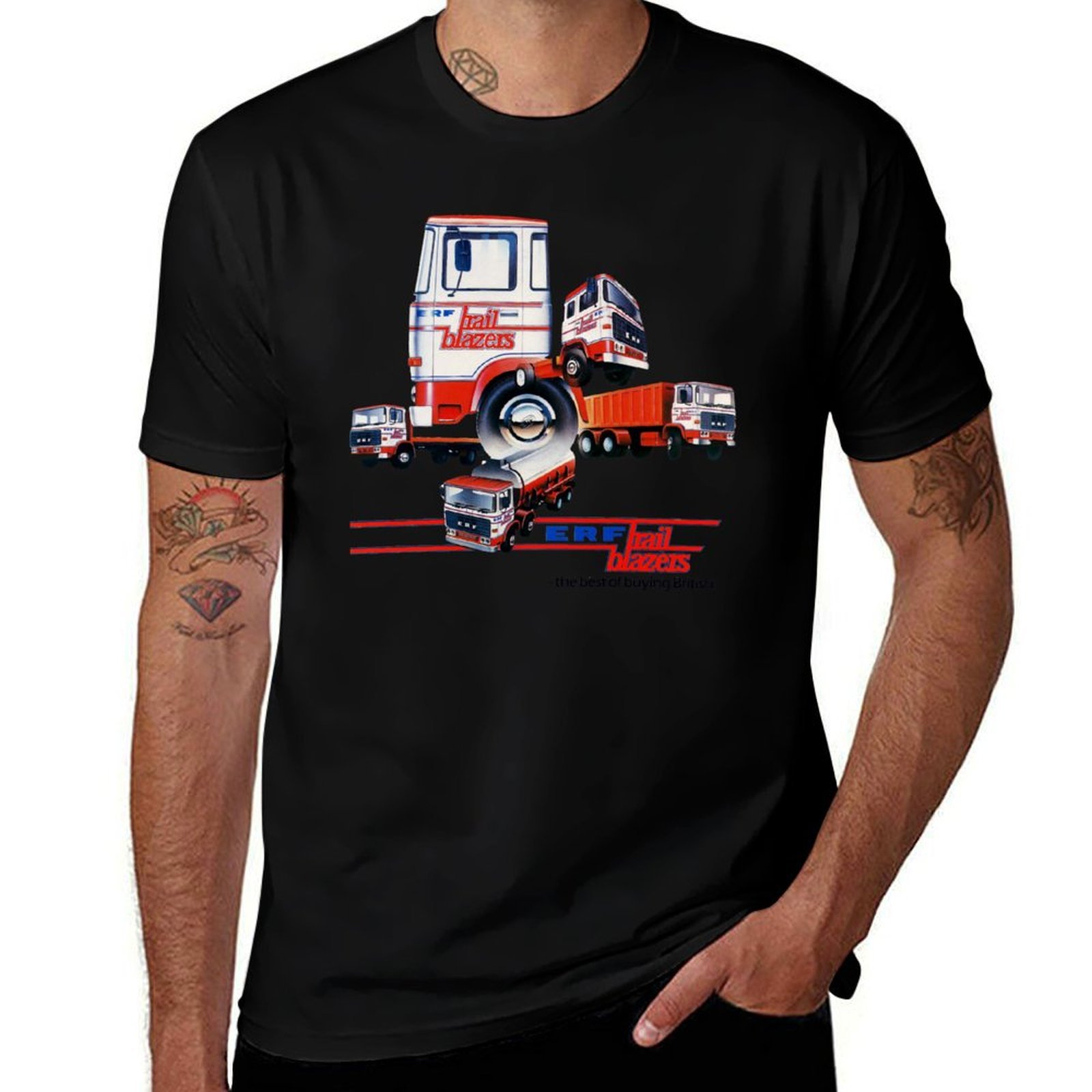 Mens Fashion In 1980S - ERF TRUCKS - RECLAME T-SHIRT UIT