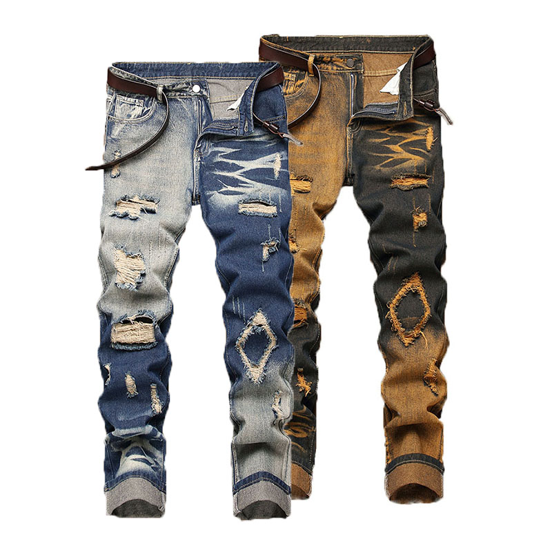 Men'S Fashion For 60 Year Old - Nieuwe retro jeans herenbroek met rechte