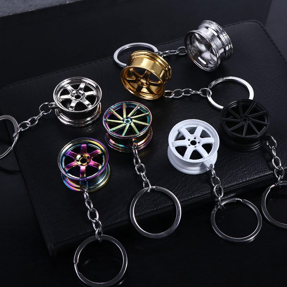 Men'S Fashion Hub - Unieke sleutelhanger van autowiel van legering,