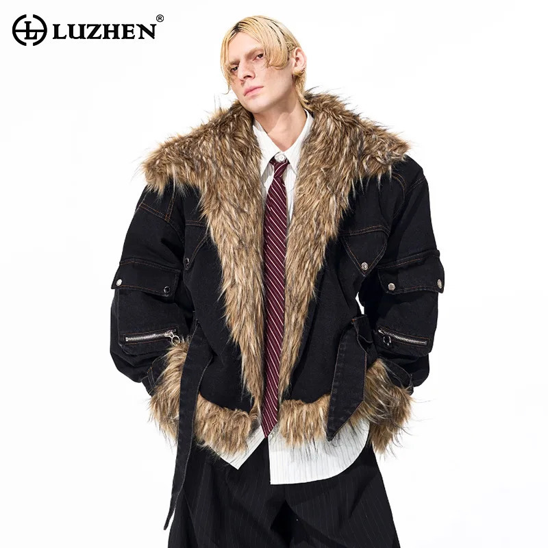 Mens Fashion Winter 2025 - LUZHEN Mode Gepersonaliseerde Nepbont Splicing Ontwerp