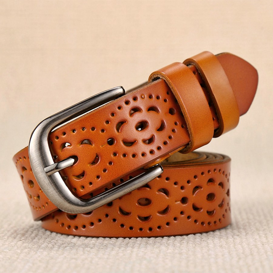 Leather Belt Braided - Dames leren riem NIEUWE riem voor