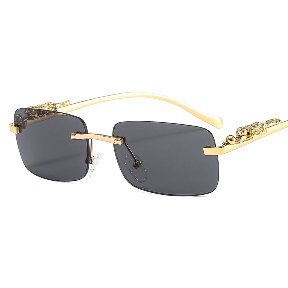 Men'S Fashion Rimless Glasses - Mode Vintage Randloze Vierkante Zonnebril Vrouwen