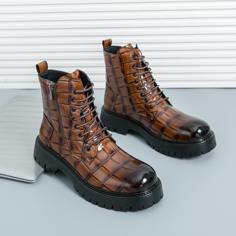 Chelsea Boots Men - Zomer Herenmode Chelsea Laarzen Zwart Bruin