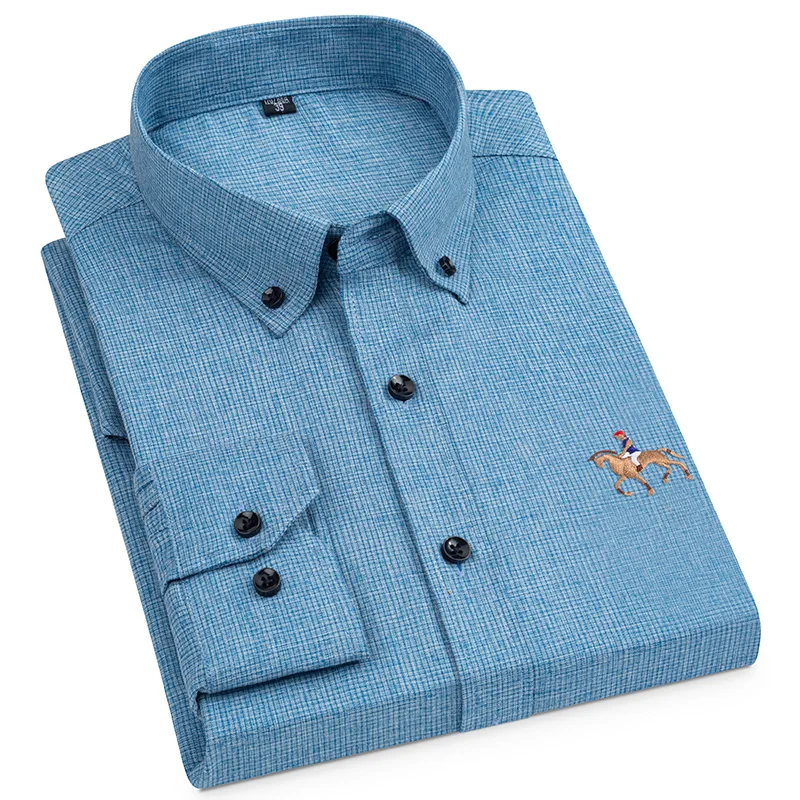Dress Shirt Non-Iron - Ijs Slik Heren Overhemd Lange Mouwen
