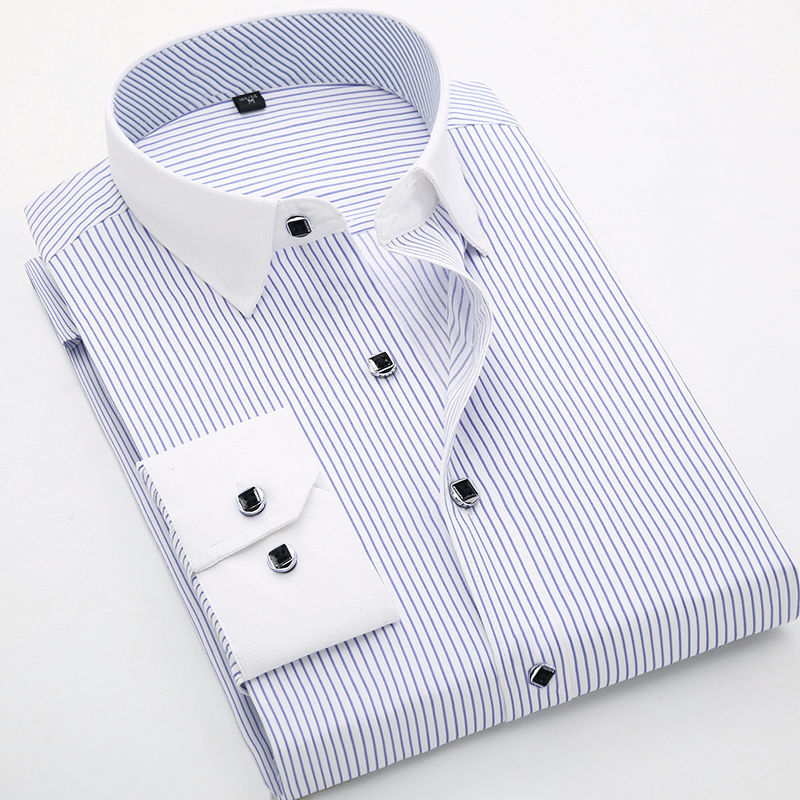 Dress Shirt Non-Iron - Button Down Shirt Voor Mannen Lange
