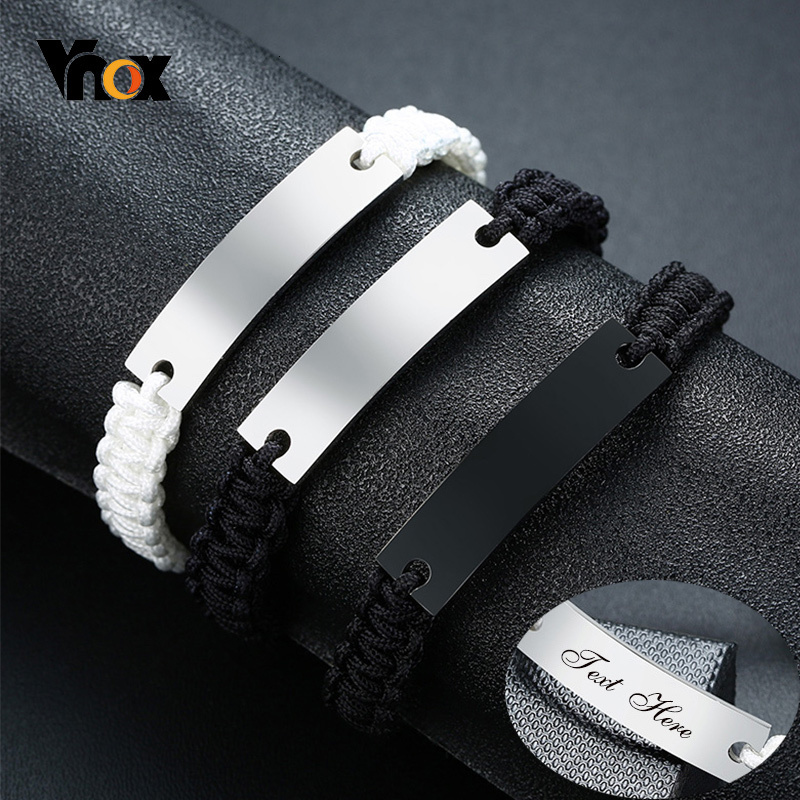 Men'S Fashion Quotes - Vnox Mannen Armbanden Met Gepersonaliseerde Aangepaste