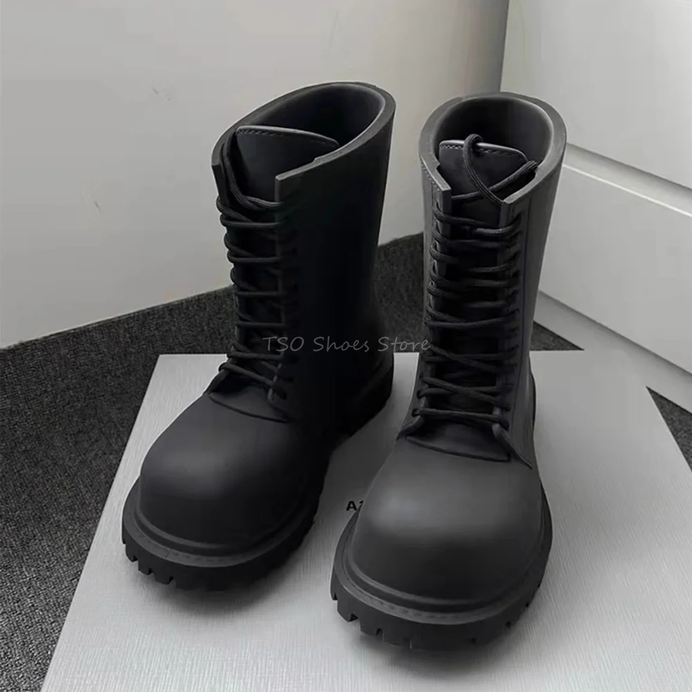 Chelsea Boots Men - Dikke Bodem Zwarte Laarzen voor Mannen