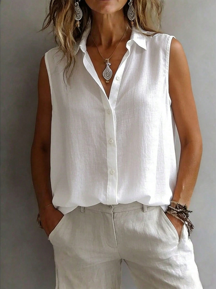 Men'S Fashion For 60 Year Old - Modieus en elegant mouwloos overhemd met