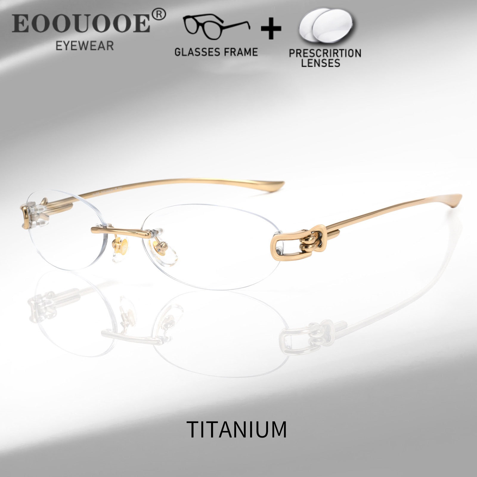 Men'S Fashion Rimless Glasses - Nieuw Design Mode Mannen Vrouw Randloze