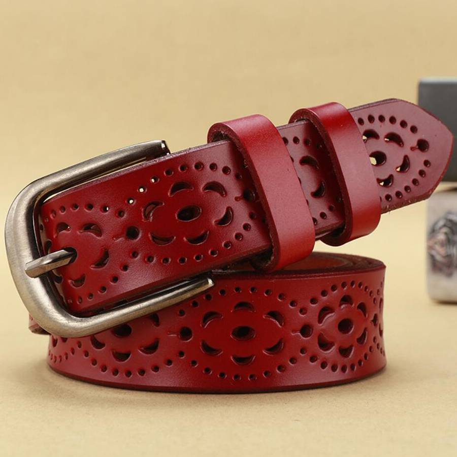 Dames leren riem NIEUWE riem v - Leather Belt Braided recensie en prijs
