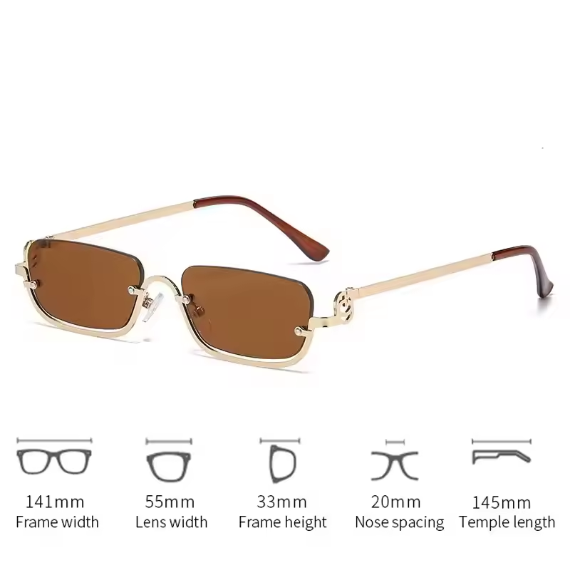 Rimless zonnebrillen UV400, mo - Men'S Fashion Rimless Glasses recensie en prijs
