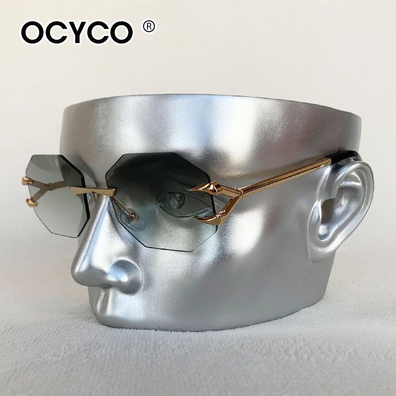 Mode Veelhoek Randloze Zonnebr - Men'S Fashion Rimless Glasses recensie en prijs