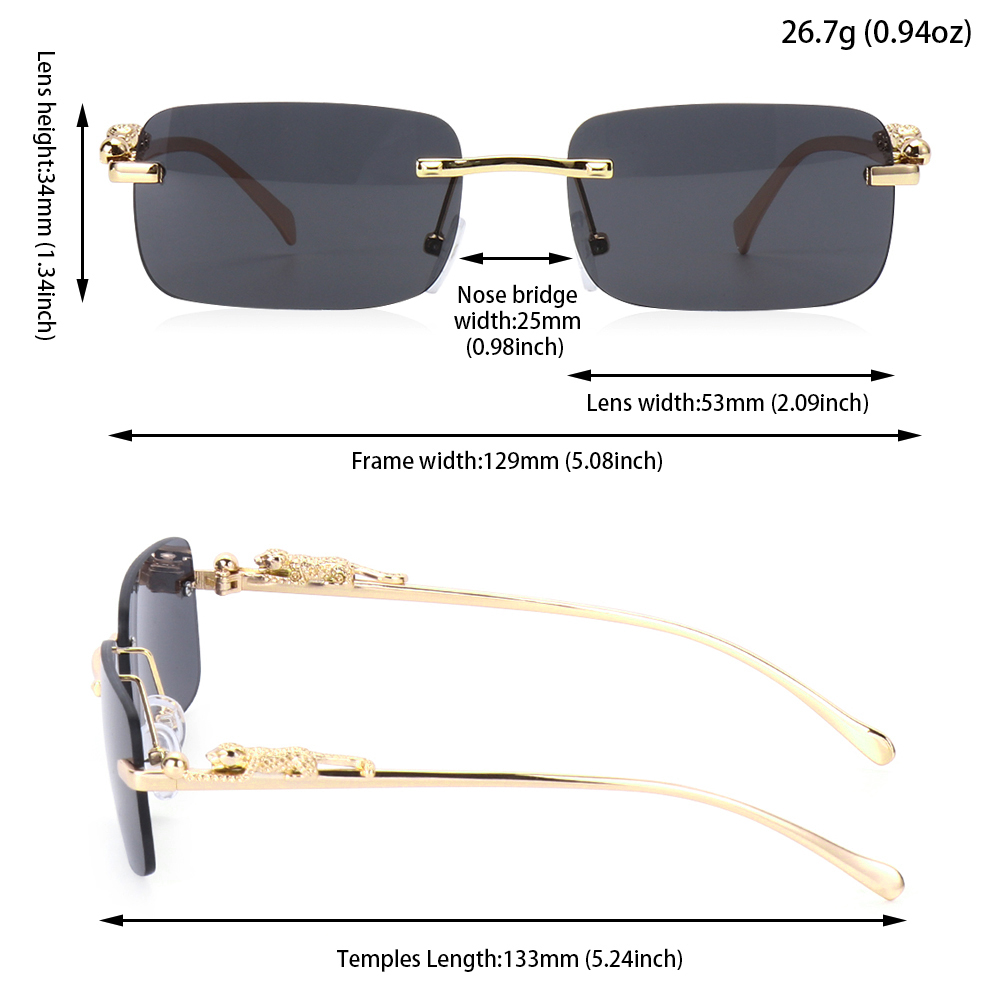 Retro Mode Rechthoek Randloze  - Men'S Fashion Rimless Glasses recensie en prijs