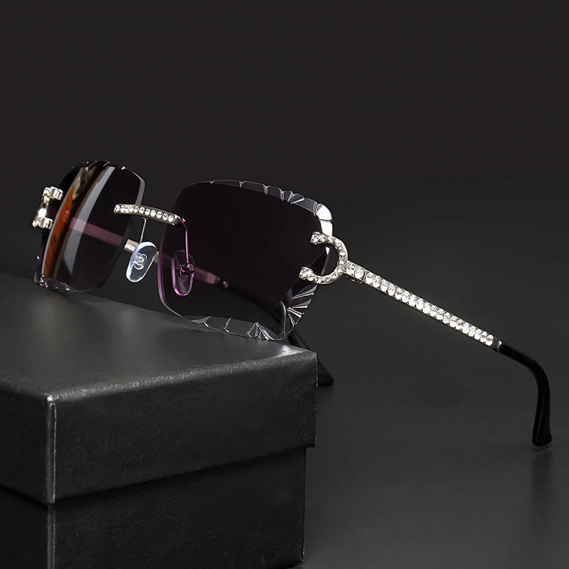 Mode randloze vierkante zonneb - Men'S Fashion Rimless Glasses recensie en prijs