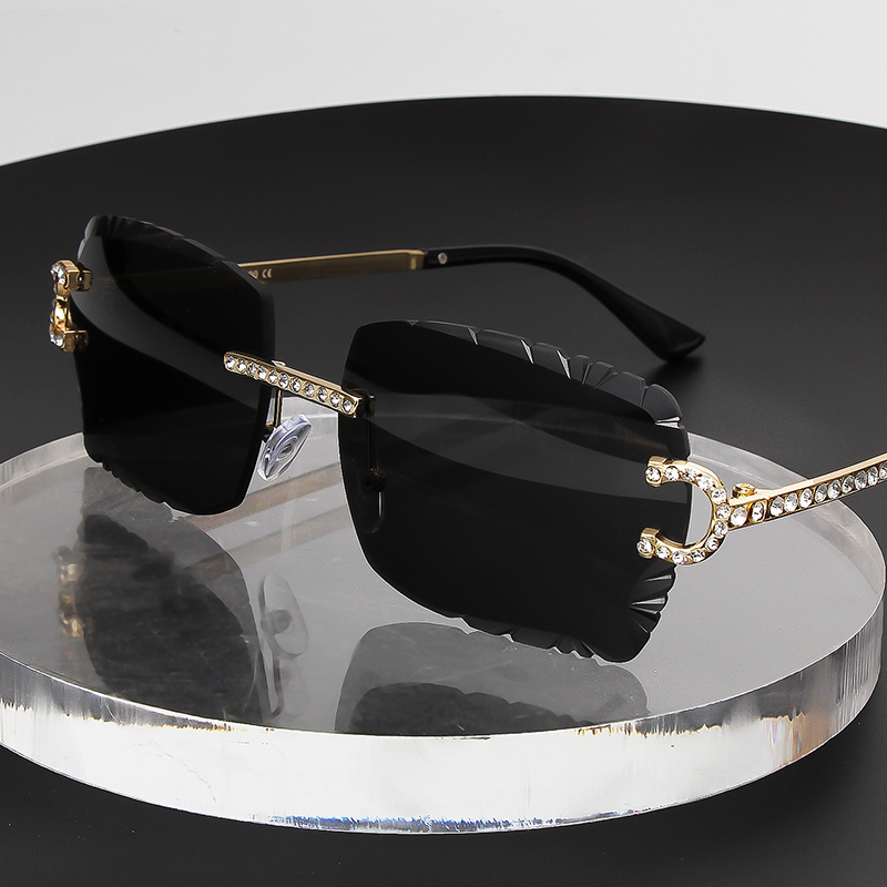 Mode randloze vierkante zonneb - Men'S Fashion Rimless Glasses recensie en prijs