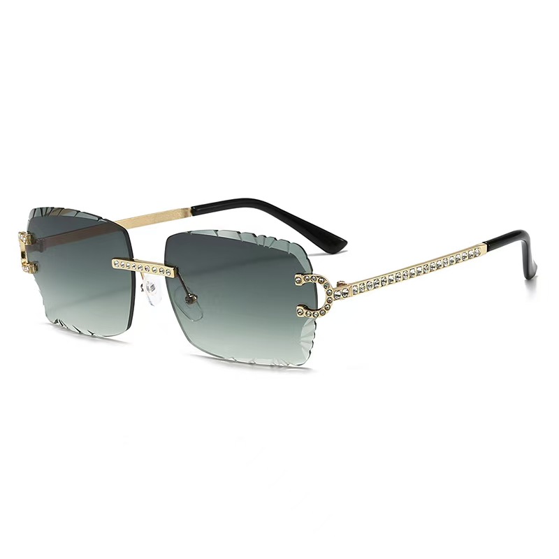 Mode randloze vierkante zonneb - Men'S Fashion Rimless Glasses recensie en prijs