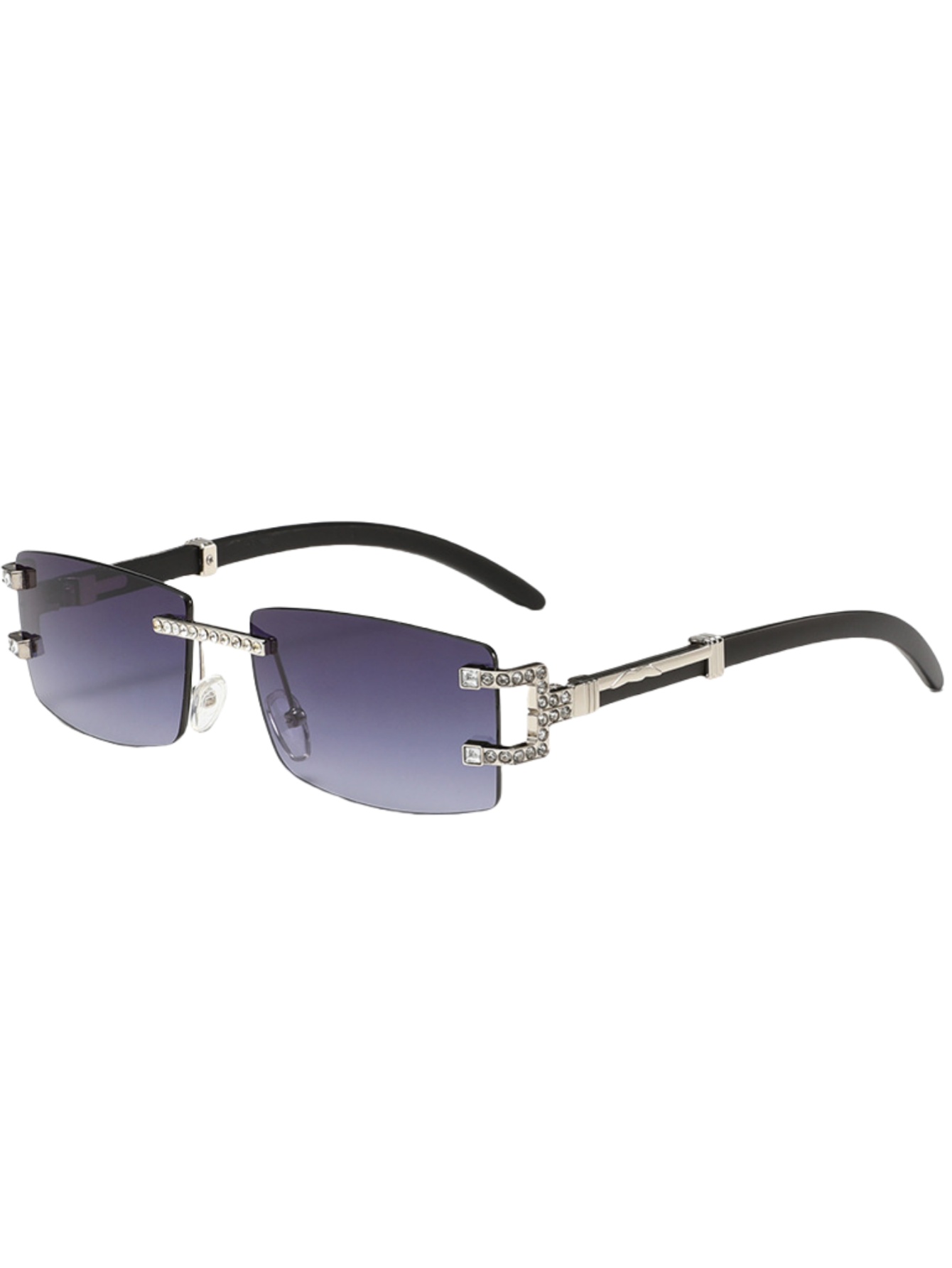 Retro mode-zonnebril met houte - Men'S Fashion Rimless Glasses recensie en prijs