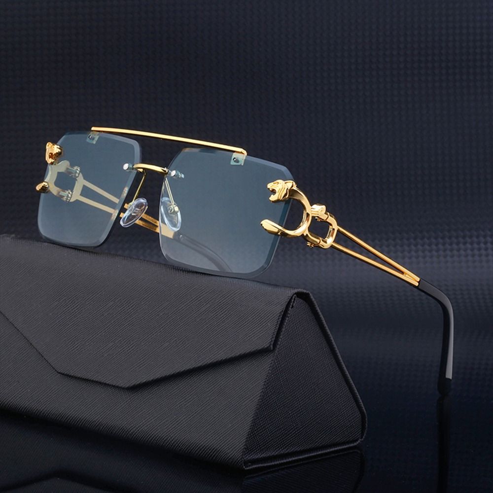 Mode Luipaard Randloze Vierkan - Men'S Fashion Rimless Glasses recensie en prijs