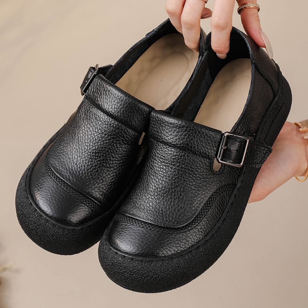 Casual enkele schoenen voor da - Leather Belt Braided recensie en prijs
