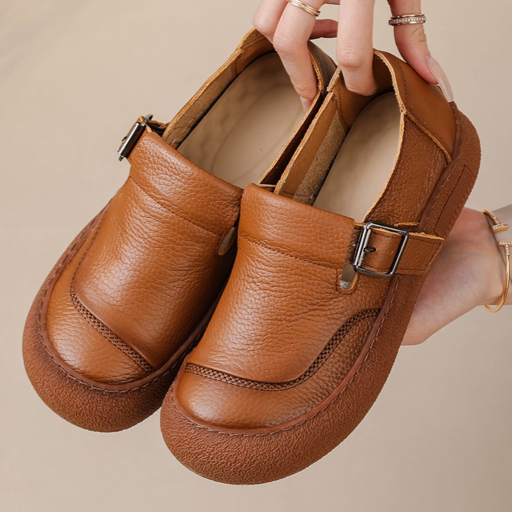 Casual enkele schoenen voor da - Leather Belt Braided recensie en prijs