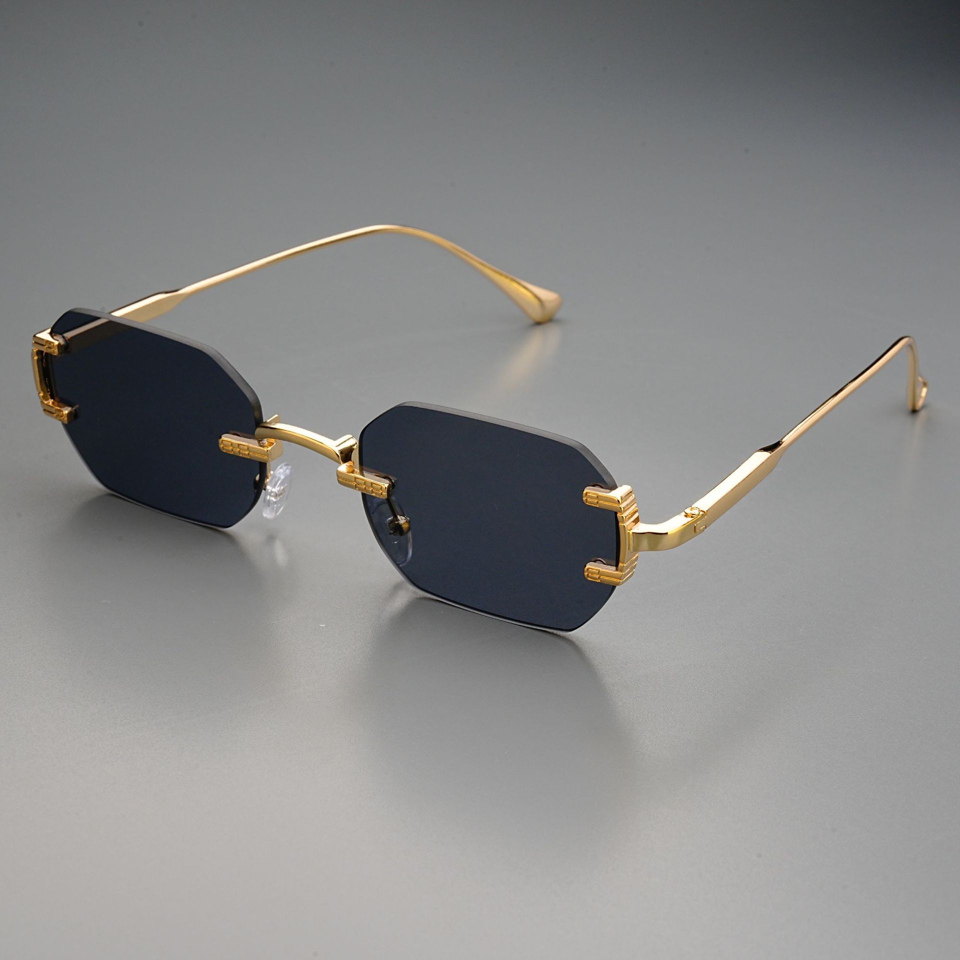 Randloze zonnebril Rechthoek M - Men'S Fashion Rimless Glasses recensie en prijs