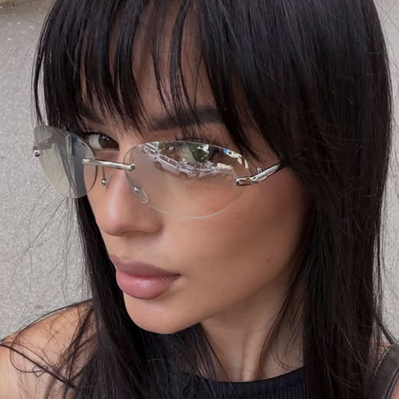 Randloze ovale zonnebril voor  - Men'S Fashion Rimless Glasses recensie en prijs