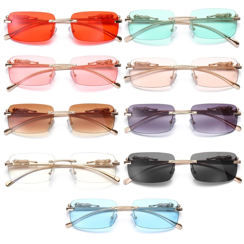 Riemloze vierkante zonnebrille - Men'S Fashion Rimless Glasses recensie en prijs