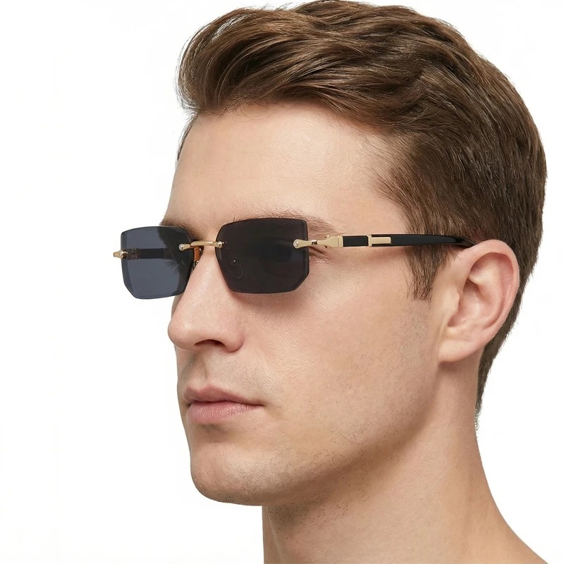 Mode randloze zonnebrillen her - Men'S Fashion Rimless Glasses recensie en prijs